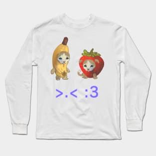 Banana cat and his friend Long Sleeve T-Shirt